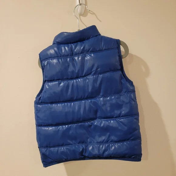 ARMANI JUNIOR REVERSIBLE PUFFER VEST BOYS SIZE 2t BLUE/GRAY
